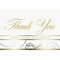 White Thank You For Your Business Everyday Blank Note Card (3 1/2"x5")